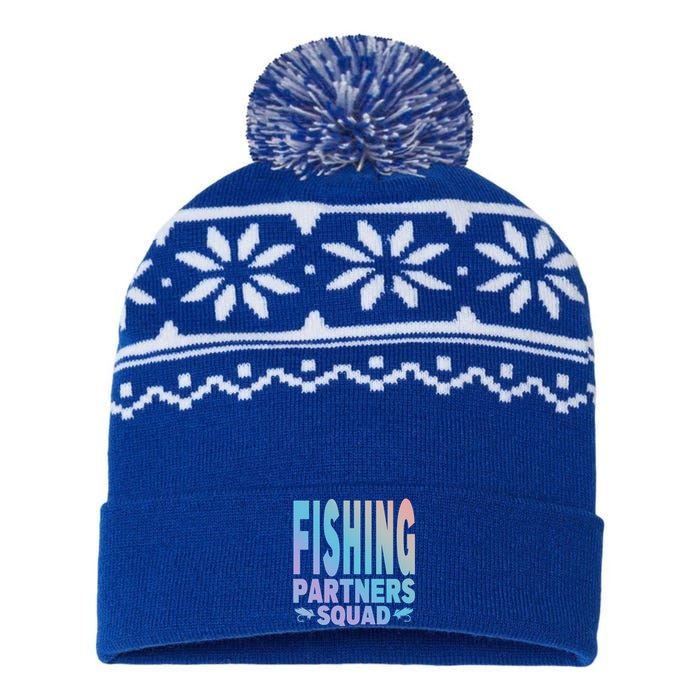 Fishing Dad Funny Gift Of Son Daughter Family Team Fishing Squad Great Gift USA-Made Snowflake Beanie