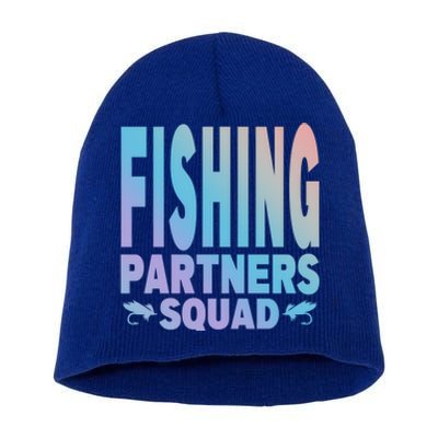 Fishing Dad Funny Gift Of Son Daughter Family Team Fishing Squad Great Gift Short Acrylic Beanie