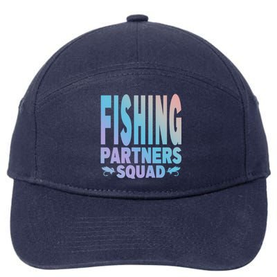 Fishing Dad Funny Gift Of Son Daughter Family Team Fishing Squad Great Gift 7-Panel Snapback Hat