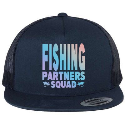 Fishing Dad Funny Gift Of Son Daughter Family Team Fishing Squad Great Gift Flat Bill Trucker Hat