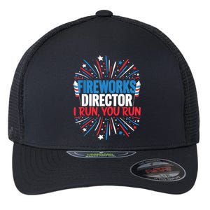 Fireworks Director Funny 4th Of July Firework Director Gift Flexfit Unipanel Trucker Cap