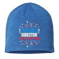 Fireworks Director Funny 4th Of July Firework Director Gift Sustainable Beanie