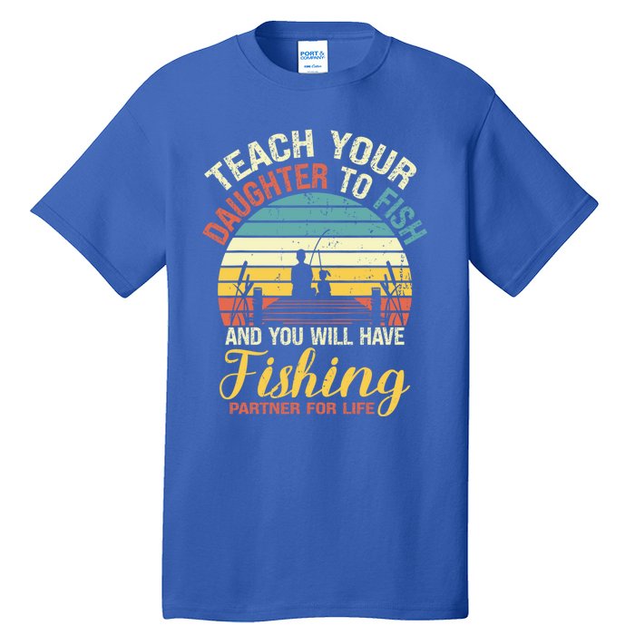 Father Daughter Fishing Dad Gift Tall T-Shirt