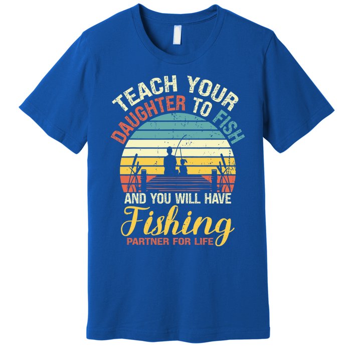 Father Daughter Fishing Dad Gift Premium T-Shirt