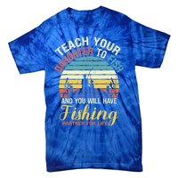 Father Daughter Fishing Dad Gift Tie-Dye T-Shirt