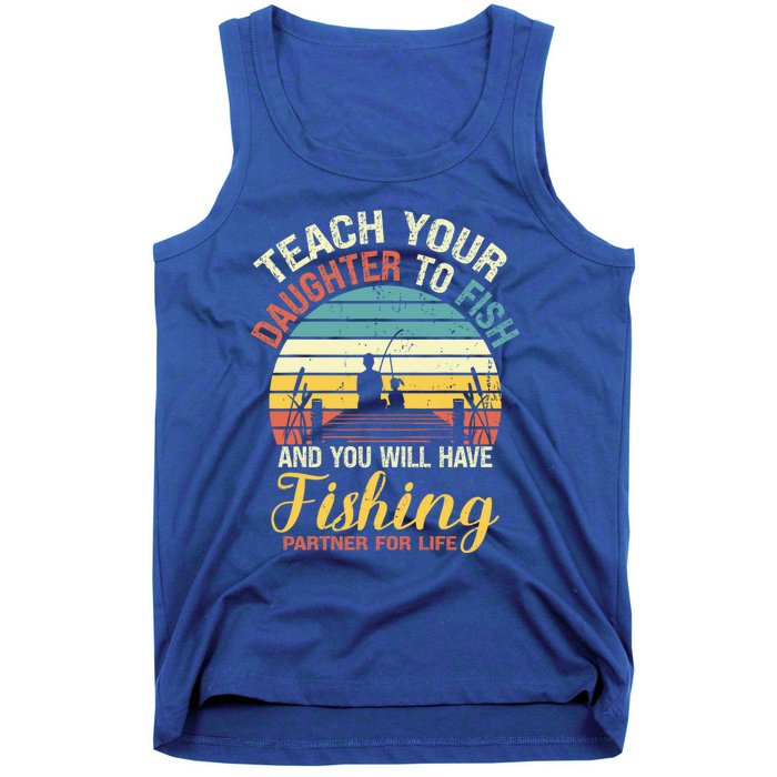 Father Daughter Fishing Dad Gift Tank Top