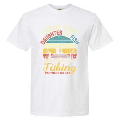 Father Daughter Fishing Dad Gift Garment-Dyed Heavyweight T-Shirt