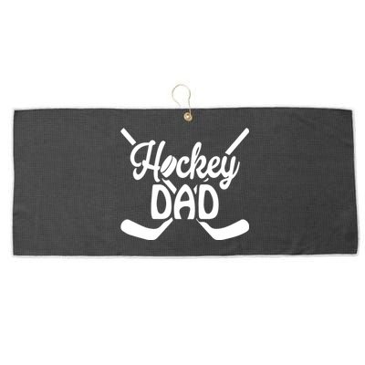 Father's Day Funny Hockey Dad Gift Hockey Dad Large Microfiber Waffle Golf Towel