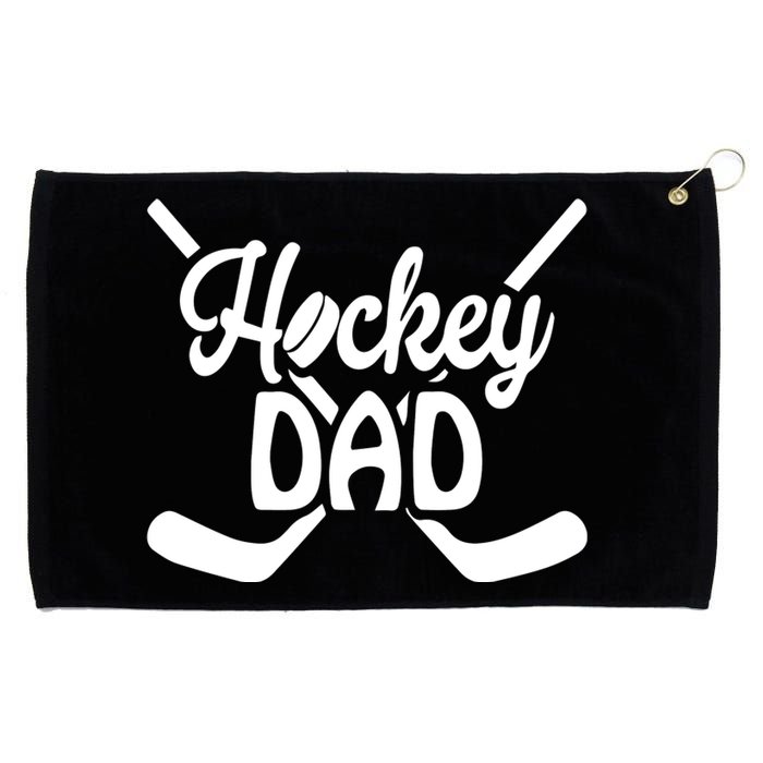 Father's Day Funny Hockey Dad Gift Hockey Dad Grommeted Golf Towel