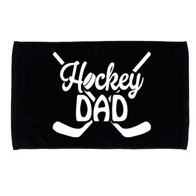 Father's Day Funny Hockey Dad Gift Hockey Dad Microfiber Hand Towel