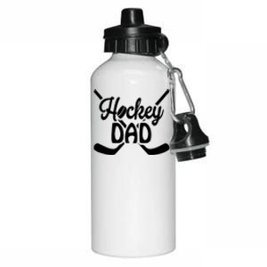 Father's Day Funny Hockey Dad Gift Hockey Dad Aluminum Water Bottle