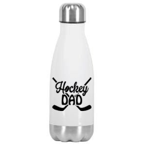 Father's Day Funny Hockey Dad Gift Hockey Dad Stainless Steel Insulated Water Bottle