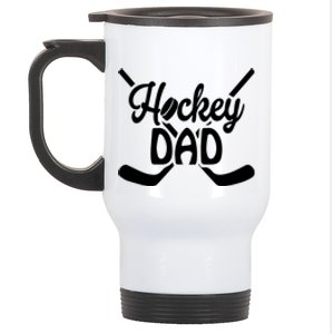 Father's Day Funny Hockey Dad Gift Hockey Dad Stainless Steel Travel Mug