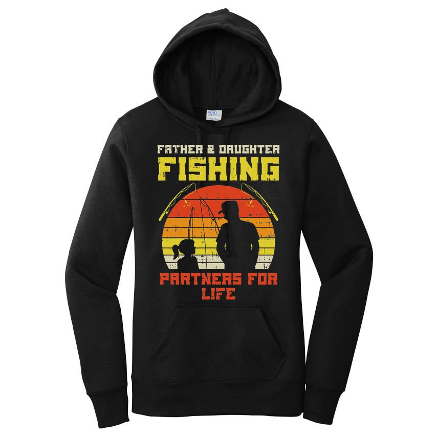 Father Daughter Fishing Partner For Life Retro Matching Gift Women's Pullover Hoodie