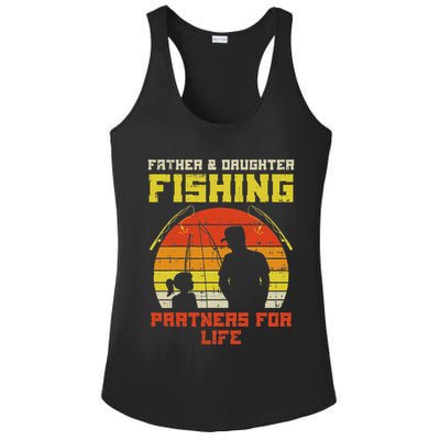 Father Daughter Fishing Partner For Life Retro Matching Gift Ladies PosiCharge Competitor Racerback Tank