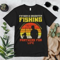 Father Daughter Fishing Partner For Life Retro Matching Gift Premium T-Shirt