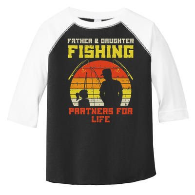 Father Daughter Fishing Partner For Life Retro Matching Gift Toddler Fine Jersey T-Shirt