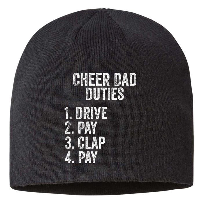 Fathers Day Funny Cheer Dad Duties Drive Pay Clap Sustainable Beanie