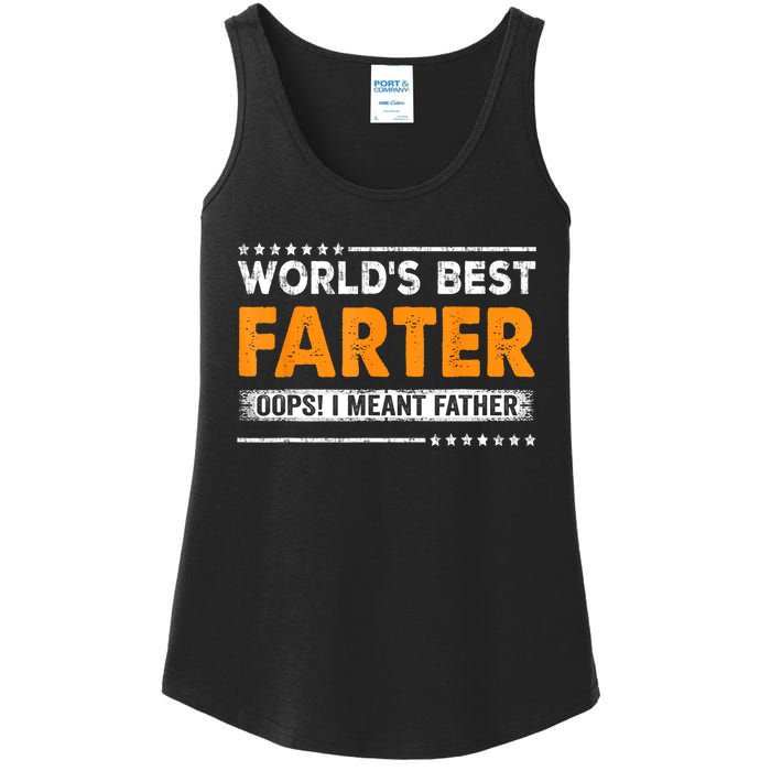 Fathers Day Funny Worlds Best Farter I Mean Father Ladies Essential Tank