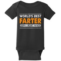 Fathers Day Funny Worlds Best Farter I Mean Father Baby Bodysuit