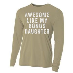 Fathers Day From Stepdaughter Awesome Like My Daughter Cooling Performance Long Sleeve Crew