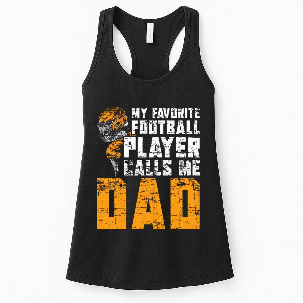 Fathers Day Football Player Dad American Sport Football Womens Tank Top