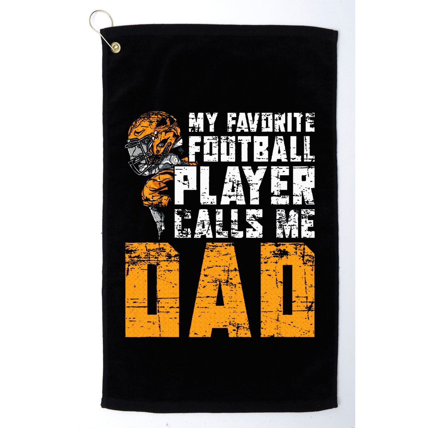 Fathers Day Football Player Dad American Sport Football Golf Towel