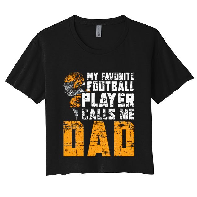 Fathers Day Football Player Dad American Sport Football Crop Top