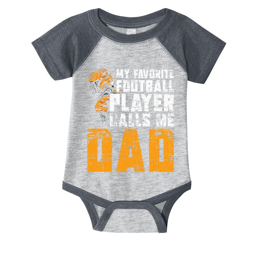 Fathers Day Football Player Dad American Sport Football Infant Baby Jersey Bodysuit