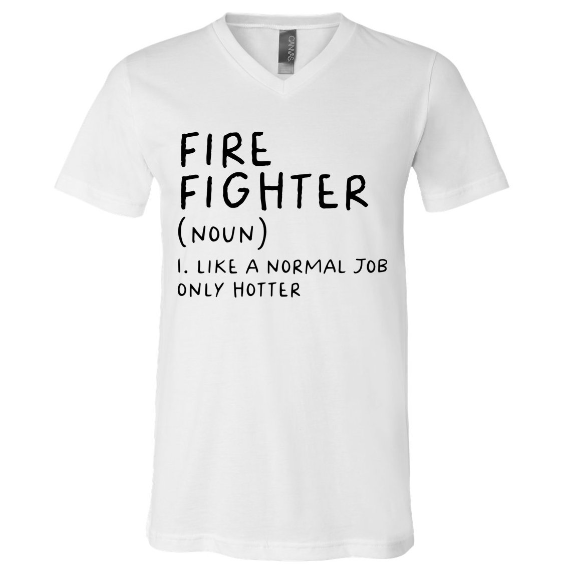Firefighter Definition Funny V-Neck T-Shirt