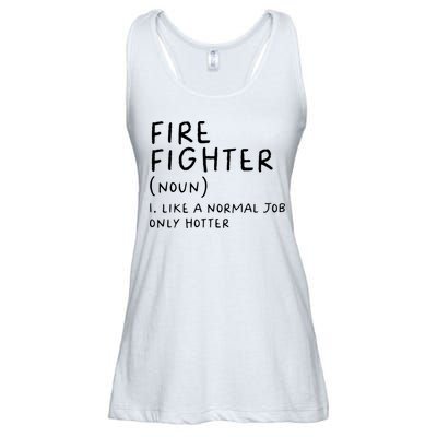 Firefighter Definition Funny Ladies Essential Flowy Tank