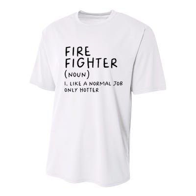 Firefighter Definition Funny Youth Performance Sprint T-Shirt