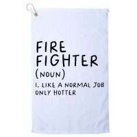 Firefighter Definition Funny Golf Towel