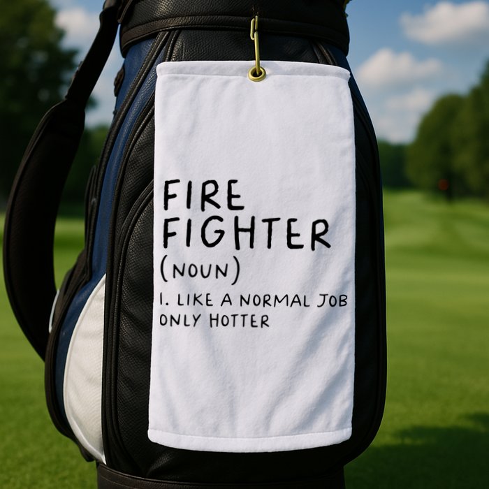 Firefighter Definition Funny Golf Towel