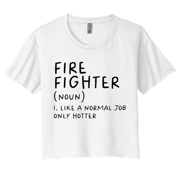 Firefighter Definition Funny Crop Top