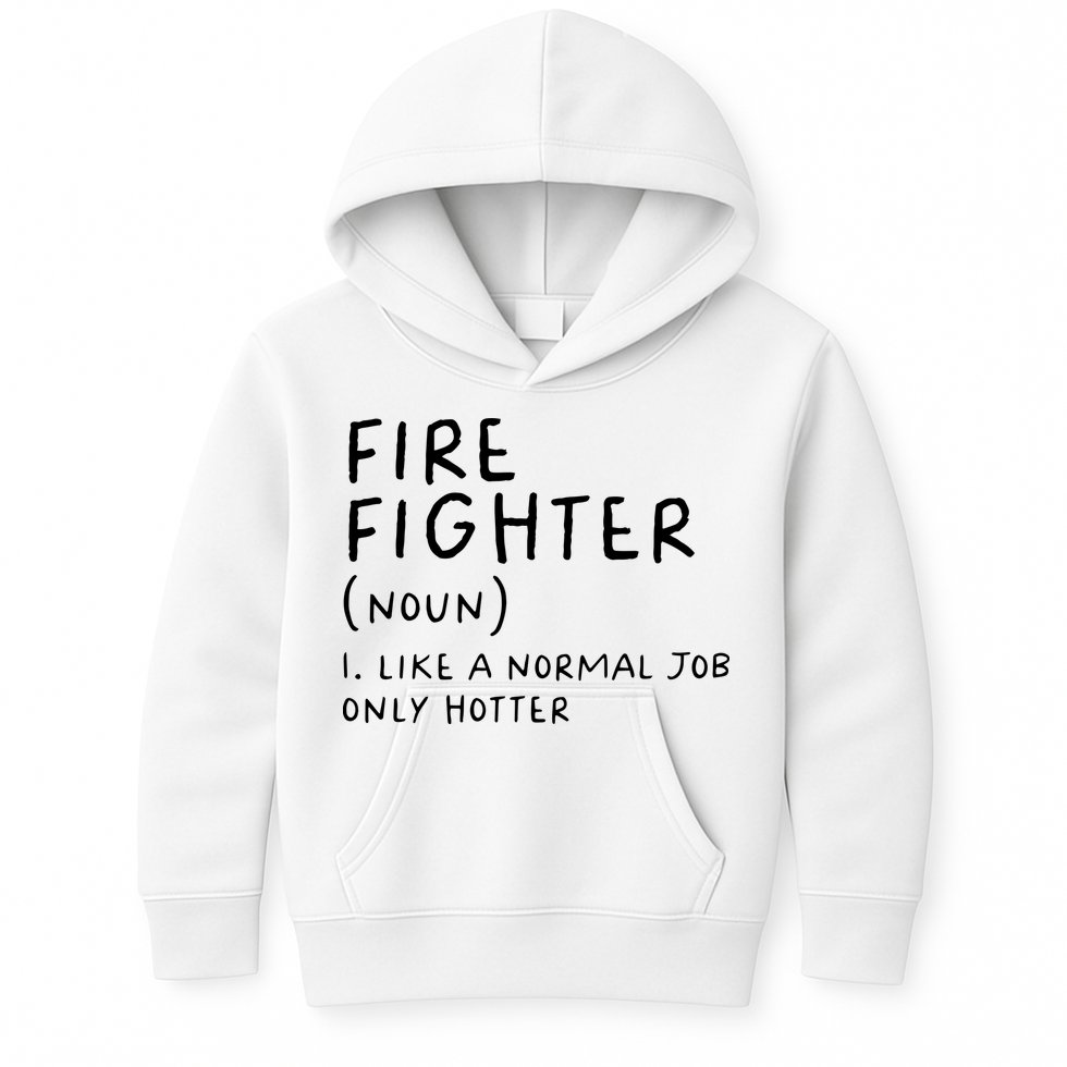 Firefighter Definition Funny Kids Hoodie