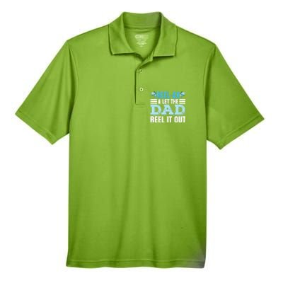 Fathers Day Fishing Pun Fishing Dad Gift Men's Origin Performance Pique Polo