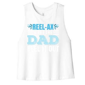 Fathers Day Fishing Pun Fishing Dad Gift Women's Racerback Cropped Tank