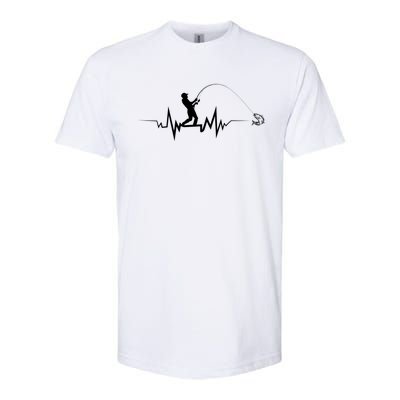 Funny Design For Fisherman Fishing Heartbeat Gift Softstyle® CVC T-Shirt