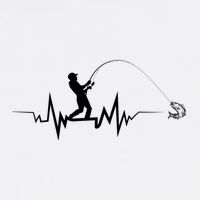 Funny Design For Fisherman Fishing Heartbeat Gift 11oz C Handle Ceramic Mug