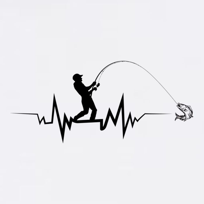 Funny Design For Fisherman Fishing Heartbeat Gift 11oz C Handle Ceramic Mug