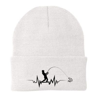 Funny Design For Fisherman Fishing Heartbeat Gift Beanie