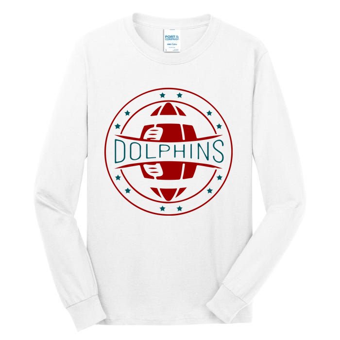 Funny Dolphins Football Gift For Miami Fan Sport Tall Long Sleeve T-Shirt