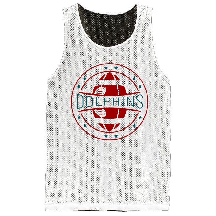 Funny Dolphins Football Gift For Miami Fan Sport Mesh Reversible Basketball Jersey Tank