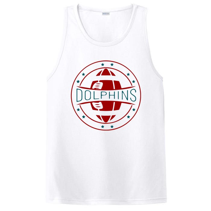 Funny Dolphins Football Gift For Miami Fan Sport PosiCharge Competitor Tank