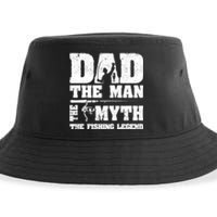 Father's Day Funny Dad The Man The Myth The Fishing Legend Gift Fishing Dad Sustainable Bucket Hat