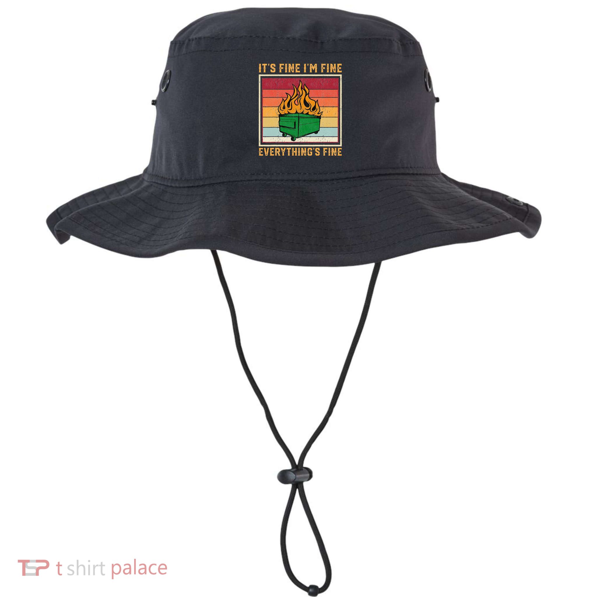 Funny Dumpster Fire It’s Fine I’m Fine Everything’s  Bucket Hat