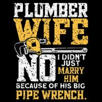 Funny Design For Plumber Wife Plumbing Pipefitters Plumber 16 in Basic Backpack