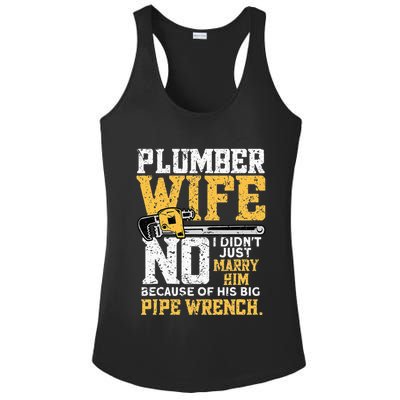 Funny Design For Plumber Wife Plumbing Pipefitters Plumber Ladies PosiCharge Competitor Racerback Tank