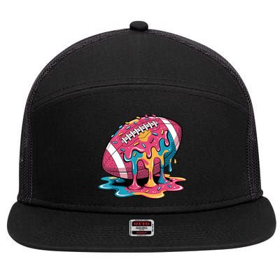 Football Drip For Lineman WR QB RB Ice Cream Sprinkles 7 Panel Mesh Trucker Snapback Hat